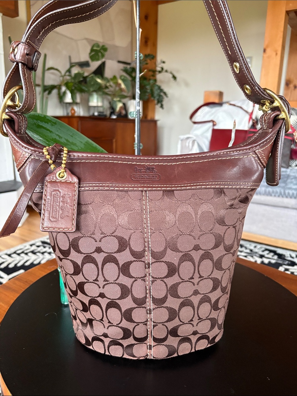 Vintage Coach Bleecker Signature Canvas Crossbody Bag – Brown in